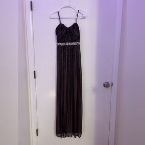 purple sparkly strapless dress